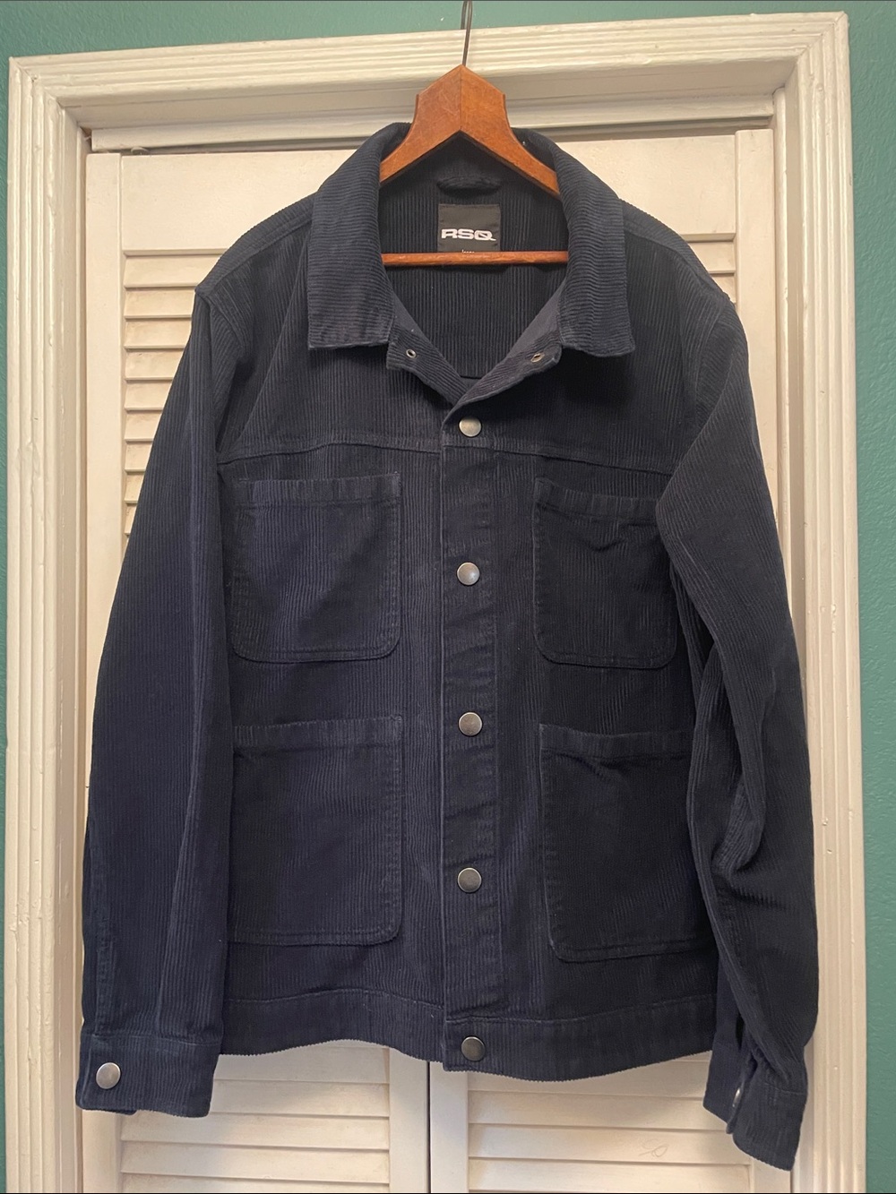 RSQ Men's Dark Navy Corduroy Shirt Jacket